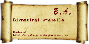 Birnstingl Arabella névjegykártya